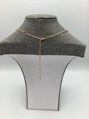 Vintage Gold Tone Circle Pendant Matinee Necklace thumbnail 2
