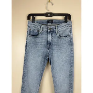 7 For All Mankind Women Skinny Jeans Light Blue Denim Mid Rise Size 26x30 thumbnail 2