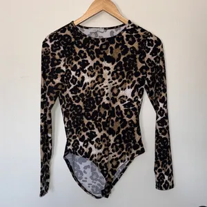 Gaze Leopard Print‎ Long Sleeve Bodysuit Women's Small thumbnail 5