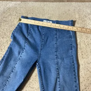 Free People We The Free Penny Flare Jeans Womens 26 Blue High Rise Pull On Seam thumbnail 4