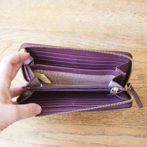 Kate Spade New York Plum Purple Saffiano Leather Zip Around Continental Wallet thumbnail 3