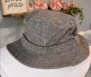 Stylish Brown Wool Tweed Bucket Hat thumbnail 2