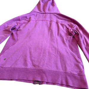 Lululemon On The Daily Zip Down Hoodie Sweater Hooded Ultra Violet Purple Sz 12 thumbnail 12