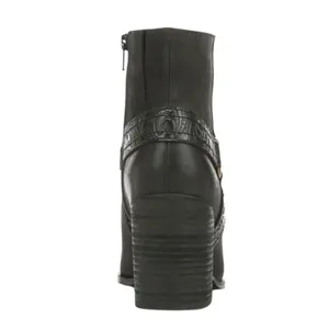 Vionic Carnelia Black Leather Ankle Boots Waterproof Booties with Buckle 7 thumbnail 7