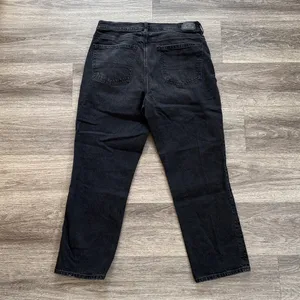American Eagle Women's Black Straight Leg Jeans Super High rise Ankle Denim 12 thumbnail 2
