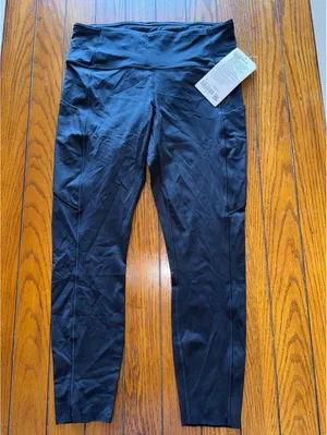 Lululemon Fast & Free With Pockets High Rise 25” Black Size 10 NWT thumbnail 2