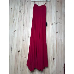 NWT Lulus Cause for Commotion Red Pleated Bustier Maxi Dress Gala Banquet Size S thumbnail 2