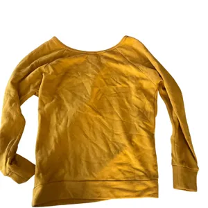 Mustard yellow women’s OBEY pullover sweatshirt small Y2k cute thumbnail 3