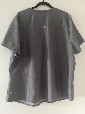 Fabletics Gray Scrub Top 2X Stretch Pockets Medical Nurse Healthcare Uniform thumbnail 6