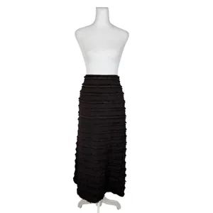 NWT H&M Dark Brown Fringe Maxi Pencil Skirt thumbnail 2