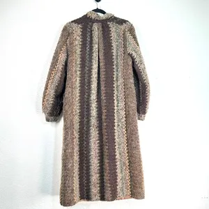 L MJ Seattle Jacket Duster Coat fuzzy boucle mohair boho-chic grannycore Knit thumbnail 6