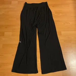 Alo Yoga Semi-Sheer Delicate Lounge Flare Pant (Regular) Black L thumbnail 6