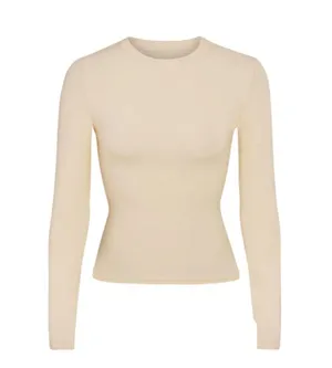 SKIMS fits Everybody T-Shirt long Sleeve In Sand NEW thumbnail 1
