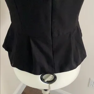 White House | Black Market Black Peplum Beaded High Neck Tank Top thumbnail 7
