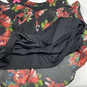 Betsey Johnson Halter Dress Floral Size 8 Flowers Flowy Lined Y2K‎ Romantic thumbnail 6
