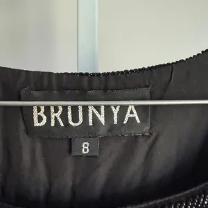 Brunya Black Maxi Dress Beaded Neckline‎ Sleeveless Formal Evening Gown Size 8 thumbnail 4