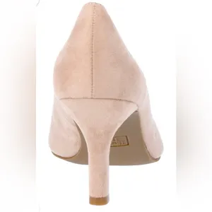 TIME and TRU Womens Stiletto Shoes Size 8 Faux Suede Nude Color Memory Foam New thumbnail 4