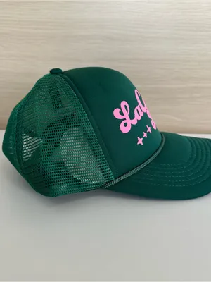 NEW La Croix Lover Puff‎ Print SnapBack Green Trucker Hat Adult OSFM thumbnail 4