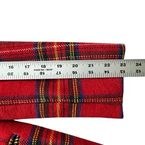 VTG Breeches Red Tartan Plaid Skirt‎ Suit Set Womens 8 Wool Blend Blazer Skirt thumbnail 7