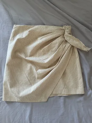 ZARA Striped Mini Skirt Wrap thumbnail 1
