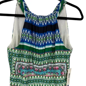 NWT Eliza J Scarf Print Chiffon Maxi Dress‎ Size 2 Vacation Feminine Colorful thumbnail 7
