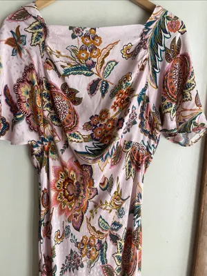 Kachel x Anthropologie Flutter-Sleeve Slip Dress Pink thumbnail 6