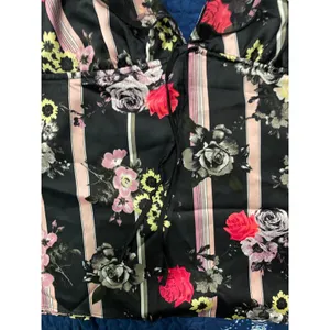 Victoria's Secret Ruffle Babydoll Satin Floral Top Sz S y2k thumbnail 4