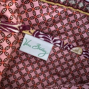 Vera Bradley Bali Gold‎ Tote Quilt Yellow Pink Monogram S thumbnail 3