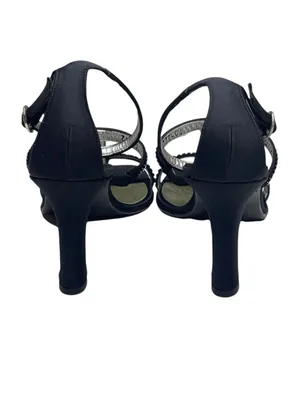 new Kenneth Cole ★ Evening Star Rhinestone Embellished Sandal ★ Black Satin ★ 8M thumbnail 4