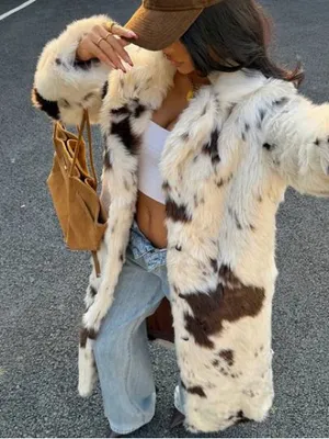 Anthropologie Maeve Grand Glam Faux Fur Coat Long Jacket in Cream and Brown thumbnail 2