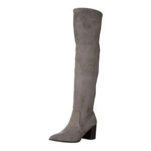 DOLCE VITA Tabbie Suede Over The Knee Gray Block Heel Boot Size 6 thumbnail 2