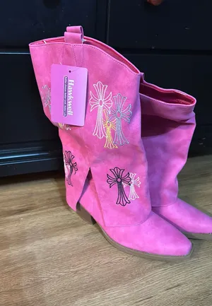Cowboy pink boots Size 9 thumbnail 1
