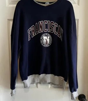 Russell Athletic Navy and grey University of San Francisco crewneck sweatshirt thumbnail 1