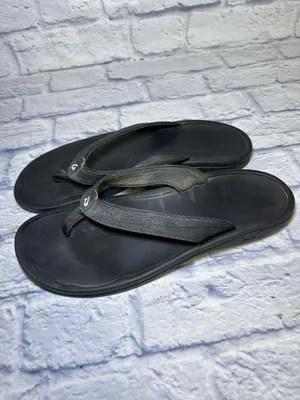 OluKai Ohana Sandals Womens Size 11 Black Flip Flops Thong Comfort Summer thumbnail 9