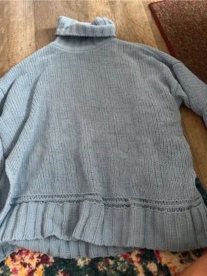 Aerie xs oversized blue sweater thumbnail 4