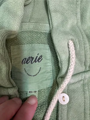 aerie Sage Green Beach Weekend Hooded Pullover oversized hoodie thumbnail 4