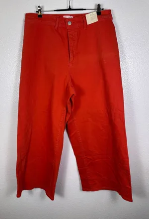 Universal Threads Sailor Wide Leg Red High Rise Pants Size‎ 17 Regular NWT thumbnail 1