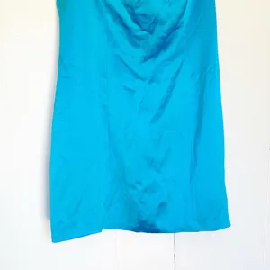 Retrofête NWT Janessa Dress Aqua Blue Mini Cocktail Square Neck Thin Strap Large thumbnail 6
