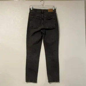 Madewell The Perfect Vintage Jean Black Wash Mom Jeans Size 25 thumbnail 3