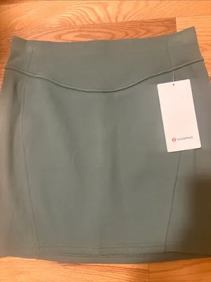 Scuba High Rise Mini Skirt Green Eucalyptus Medium New with tags thumbnail 4