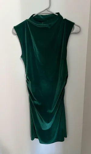 Green Velvet Mini Dress thumbnail 1