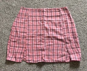 SheIn Plaid Pink Skirt thumbnail 4
