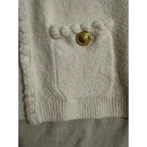 NWT J.Crew Odette Lady Jacket Cardigan Womens M White Gold Button Boucle thumbnail 10