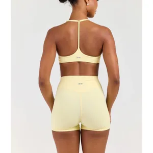 Elite Eleven Luna Flex Sports Bra & Mini Shorts Size XS Butter Yellow thumbnail 6