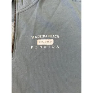 Madeira Beach Florida Blue Quarter Zip Sweatshirt Size Small thumbnail 2