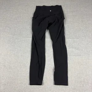 Lululemon Align High Rise Pants Womens 6 Black 25" Pockets Nulu LW5EHBS thumbnail 3