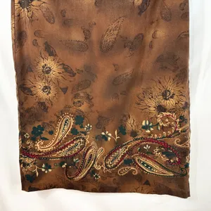 Requirements Size 12 Midi Skirt Brown Paisley Western Country Boho Witchy 1101 thumbnail 6