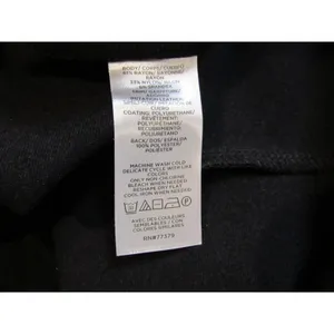 Ann Taylor Factory Black Top Faux Leather Trim V‑Neck Long Sleeve NWT Women’s L thumbnail 9
