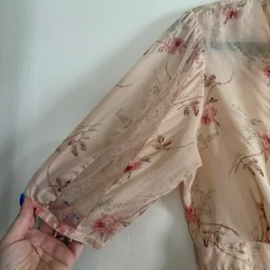 Y2K Vintage Victoria's Secret Pink Floral Retro Silk Button Front Dress Medium thumbnail 2