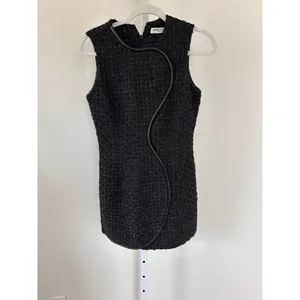 Amanda Uprichard Tweed Black Mini Dress size Small thumbnail 2